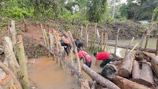 các bạn xóm suối đắp đập nắn dòng nước || Tony Phong cuộc sống Châu Phi