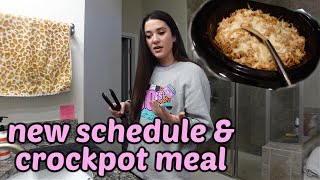 NEW DAILY SCHEDULE + EASY FAMILY CROCKPOT MEAL | Liza Adele