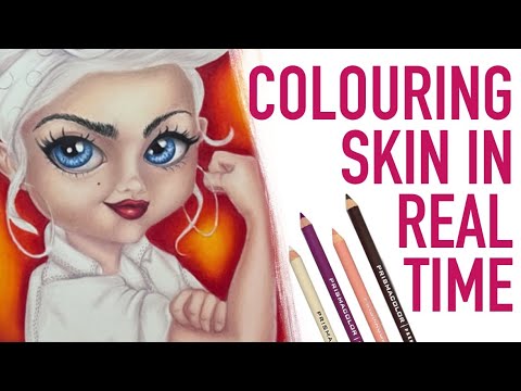 Real Time Skin Colouring with Prismacolor Pencils (No Audio) - YouTube