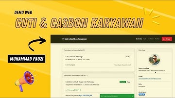 Web Permintaan Izin Cuti & Cashbon Karyawan | #sourcecode #cashbon #cuti #izin #laravel