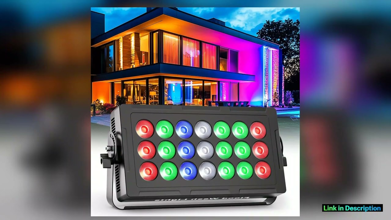 UKing 21X15W RGBW LED Wall Washer Light Effect Outdoor Building Lighting DMX512 Strobe Stage Light