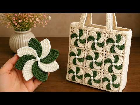 Don't Miss This! Easy Crochet Flower Square Tote Bag | Blanket, Table Runner & Coaster Pattern