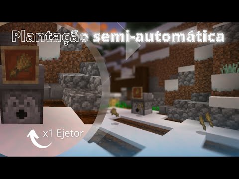 Fiz uma plantação semi-automática com apenas 1 ejetor - Minecraft Survival EP 06