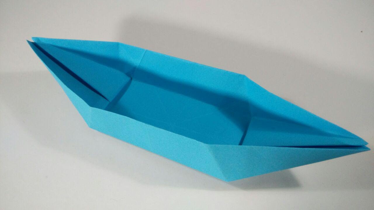 How to make a paper canoe - Origami - YouTube