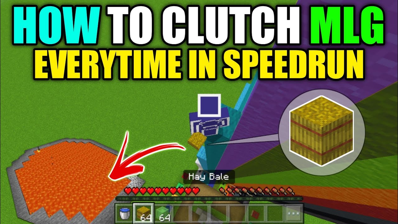 How to CLUTCH EveryTime in Minecraft SPEEDRUN Minecraft MLG Tricks