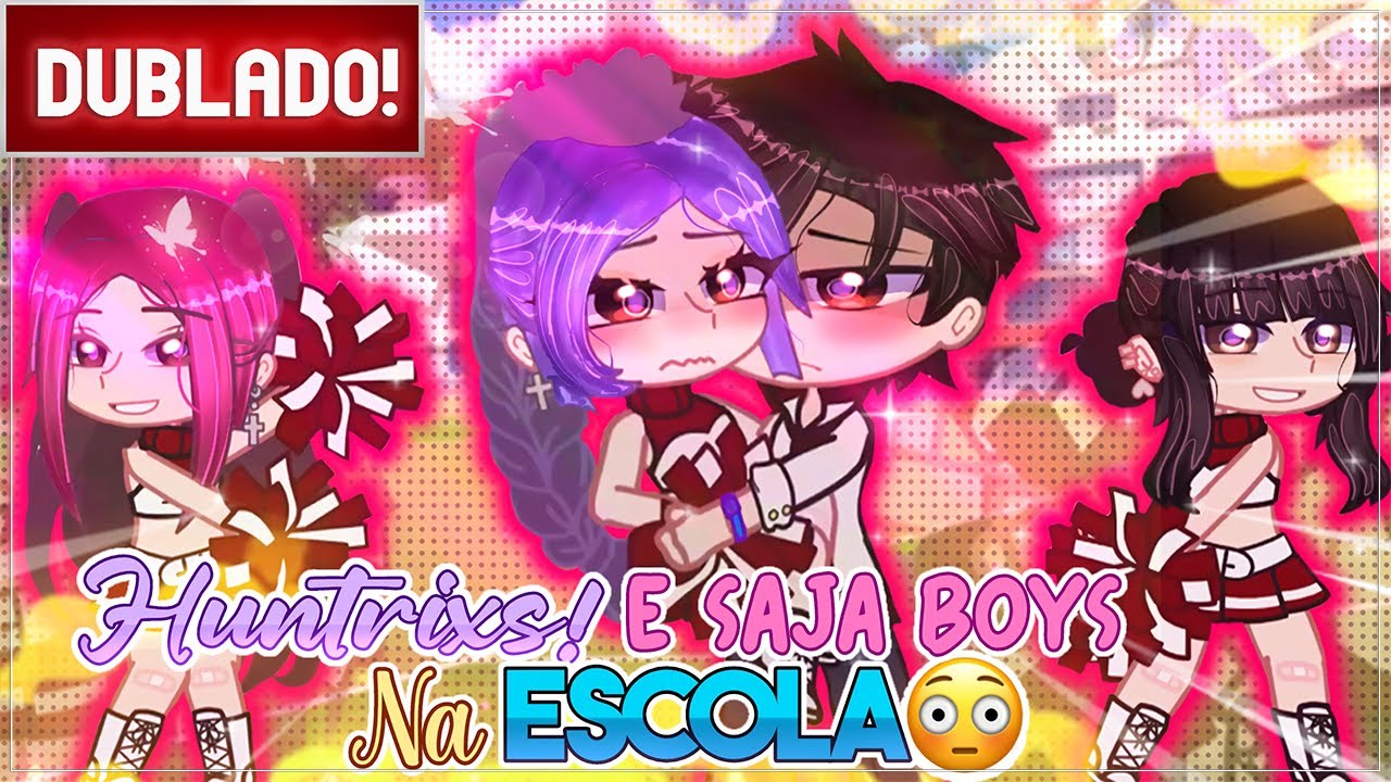 [ DUBLADO ] HUNTRIX E SAJA BOYS VÃO PARA A ESCOLA | GUERREIRAS DO K-POP l mini filme GACHA CLUB