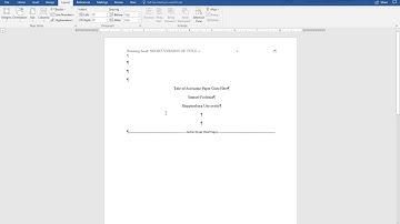 APA Style (6th Ed.): Title Page & Running Head - NEW VERSION IN DESCRIPTION