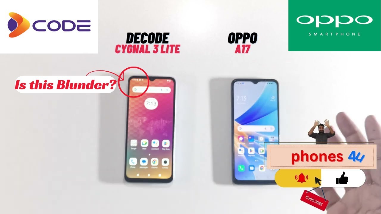 Decode Cygnal 3 Lite vs Oppo A17  - Speed Test 
