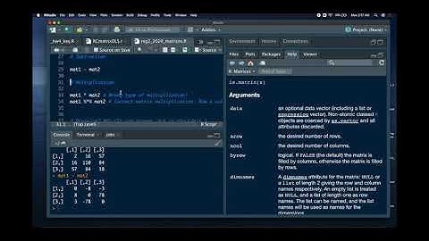 Regression 2: Matrices and matrix math in R.