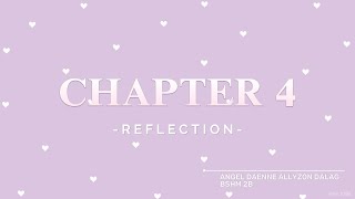 SCM-CHAPTER 4 (REFLECTION)