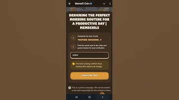 MemeFi Code - Designing the Perfect Morning Routine for a Productive Day | MemeGirls