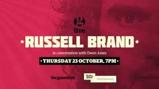 Russell Brand with Guardian Live: broadcasting live around the UK