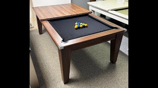 The Classic Pool Dining Table in a Dark Walnut Cabinet Finish