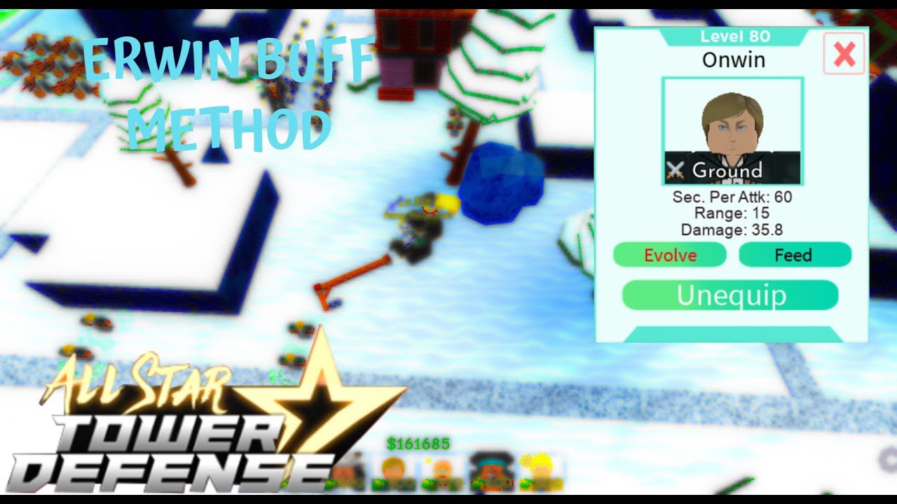 (ASTD) How to ACTUALLY Erwin Buff in All Star Tower Defense YouTube