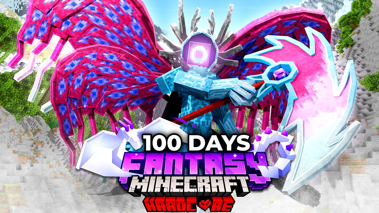 I Survived 100 Days in FANTASY Minecraft Hardcore! - YouTube