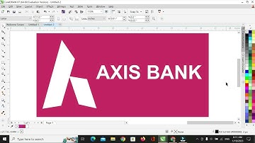 How to make Axis Bank Logo in easy steps using Coreldraw | Logo making on computer | Logo Design