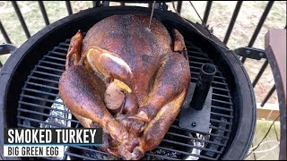 How to smoke a turkey on the big green egg for thanksgiving dinner
using products from meat church and pecan wood. key crispy skin juicy
white a...