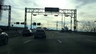 Cars accident on Berkley Bridge, Norfolk. Dec11,2016