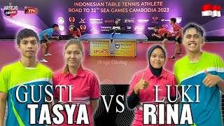 BEST‼️ DOUBLE MIXED : GUSTI/TASYA vs LUKI/RINA || Indonesian Table Tennis Athlete Road To Sea Games