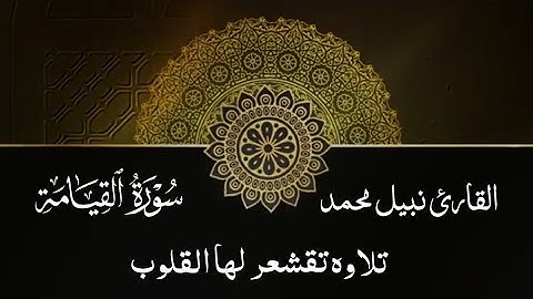 سوره القيامه بصوت القارئ نبيل محمد تلاوه رائعه ❤️🌹