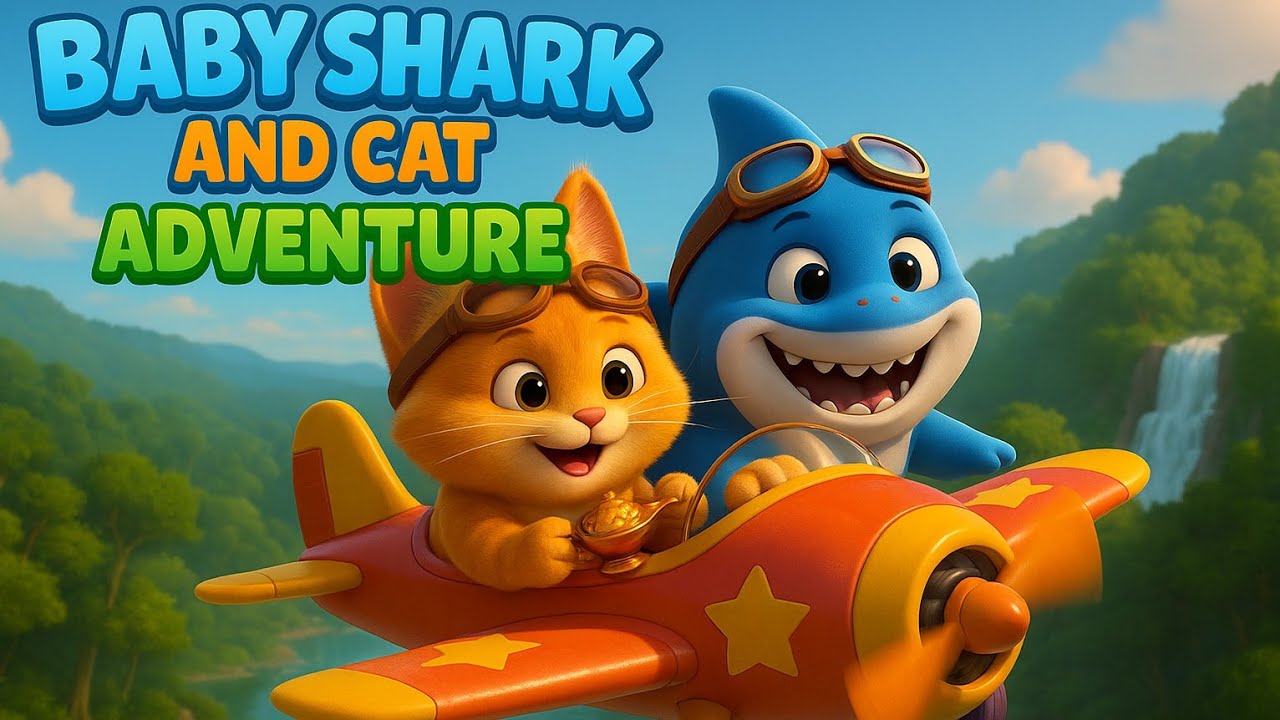 Baby Shark and Cat’s Magical Adventure | Pixar-Style Animated Bedtime Stories.