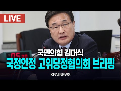 🔴LIVE 김대식 원내수석대변인국정안정 고위당정협의회 결과 브리핑 / KNN
