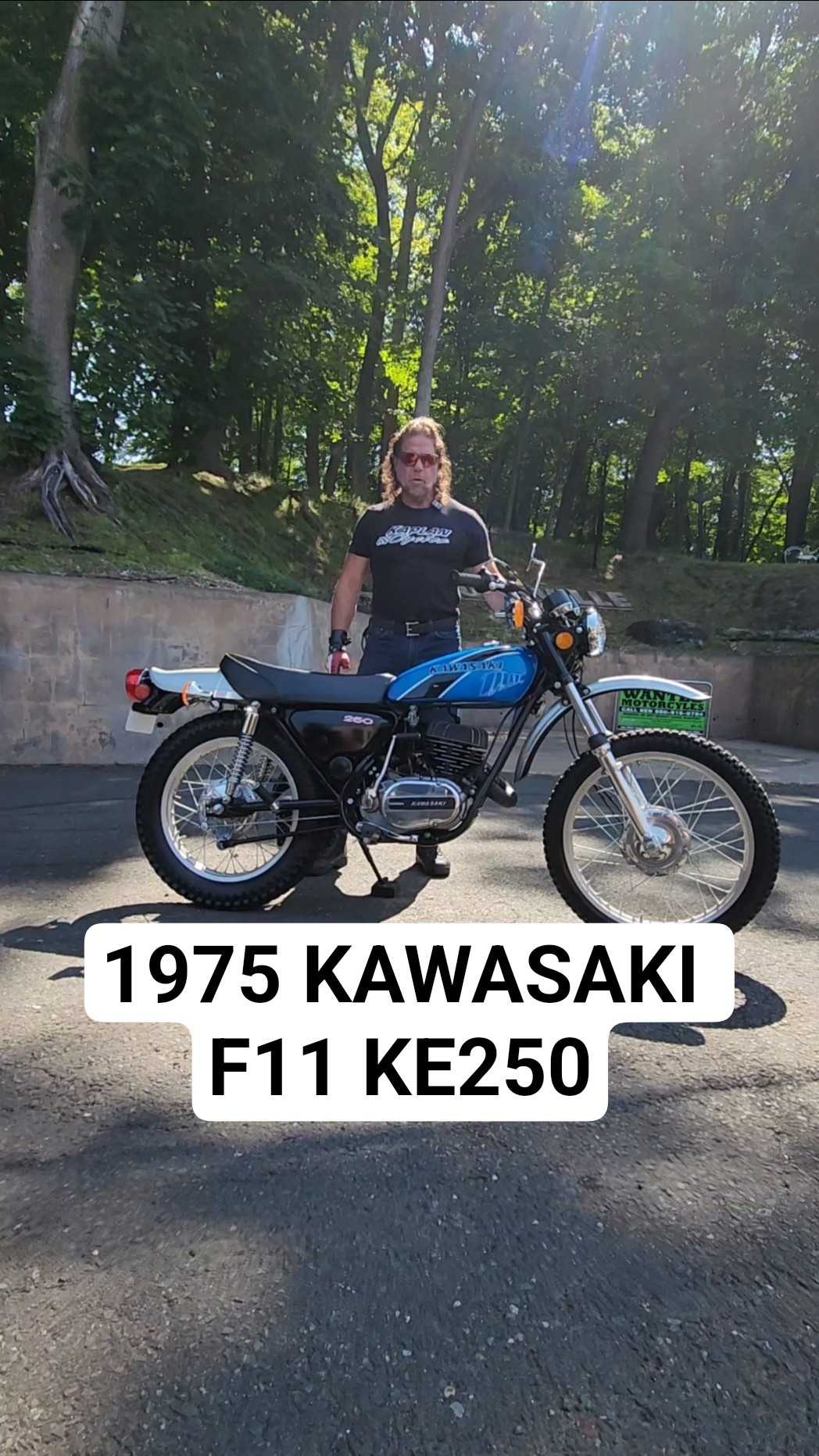 1975 KAWASAKI F11 KE250 DIAMOND! FULL YOUTUBE VIDEO AND EBAY