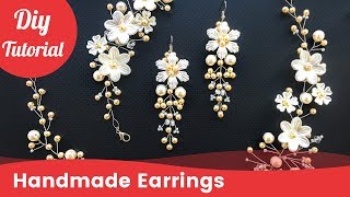 How to Make Bridal Earrings. Easy & Quick Wedding Pearl Earrings. DIY Craft Idea