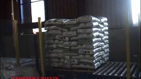 High Speed Bag Palletiser for Animal Feeds by Webster Griffin in Liffey Mills Head Office