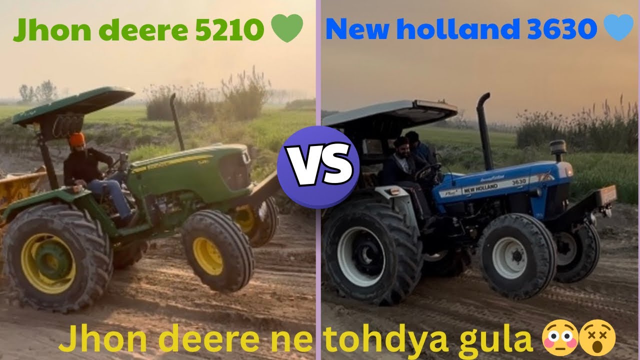 Jhon deere vs new holland 🔥 dekho khede vich jada jor 😳 jhon deere ne tohdya gulla 😵😳