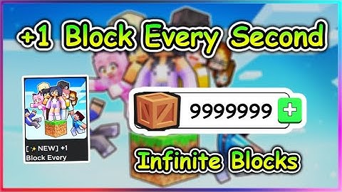 Roblox +1 Block Every Second Script - Infinite Blocks