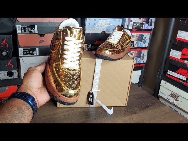 Nike x Louis Vuitton Air Force 1 Low Virgil Abloh - Metallic Gold