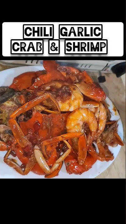 Chili Garlic Crab And Shrimp #shorts #busking #funny #cooking #seafood