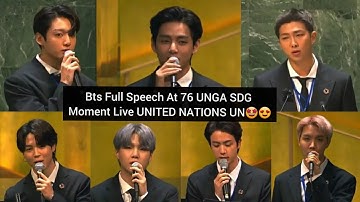 [eng sub] Bts Full Speech At 76 UNGA SDG Moment Live UNITED NATIONS UN🤩😍💜🔥 #bts #unassembly #unsdg