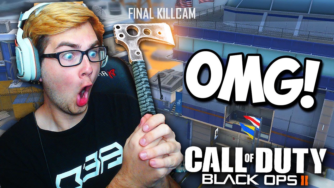 FAN HITS CRAZY TOMAHAWK TRICKSHOT! (I ADDED HIM AFTER w/ REACTION!) - BO2 Trickshotting
