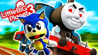 Sonic VS Thomas The Tank Engine - Thomas.exe - LittleBigPlanet 3 PS4 Gameplay | EpicLBPTime