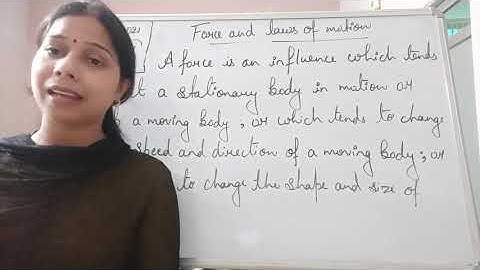 Class IX Science 30 06 2021 by Ms Mridulata Upadhyay Force and laws of motion