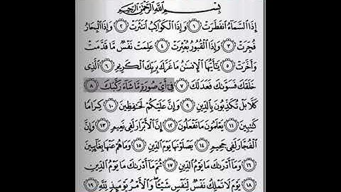 سورة الانفطار بصوت الشيخ هاني الرفاعي