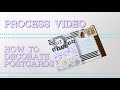 How To Decorate Postcards - Process Video