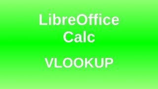 libreoffice calc - vlookup & drop-down lists