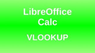 LibreOffice Calc - Vlookup & Drop-down lists