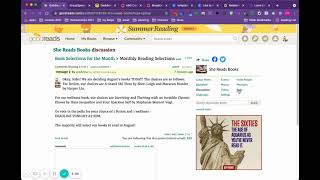 How to Vote on monthly reading selections.