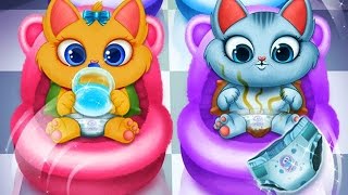 My Newborn Kitty - best iPad Android game app for kids. Fluffy Care screenshot 1