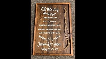 Custom Wedding Sign CNC Router, Vcarve!