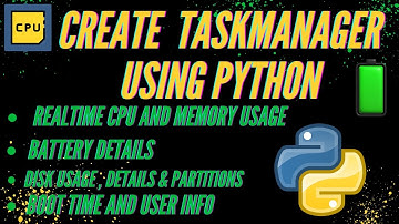 Python Real-time System Monitoring: CPU, Memory, Battery, Users, Disk, Boot Time