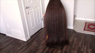 Extreme long hair at 195 cm