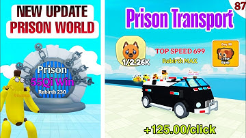 New Update - Prison World | Prison Transport Car - Free +Pet Equip 30 Day & Race Clicker Roblox #87