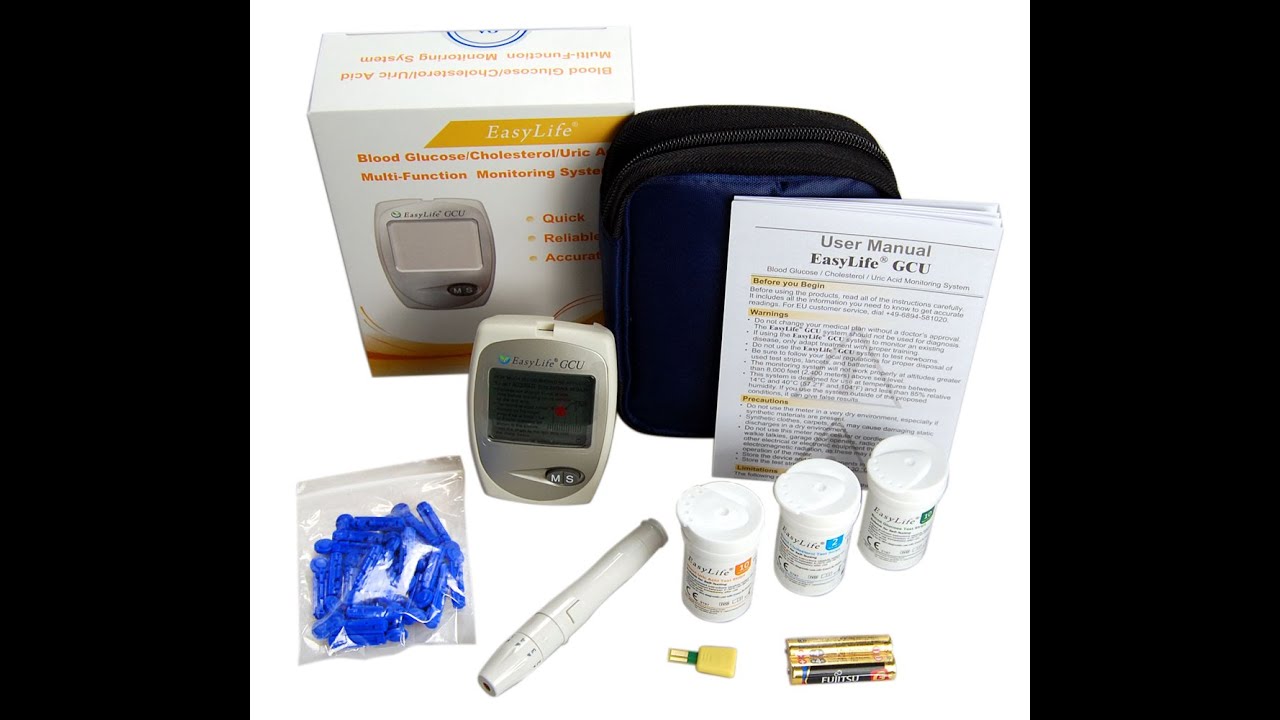 Gout Test Kit Easy Life Uric Acid Glucose, & Cholesterol Meter + 25 Uric  Strips