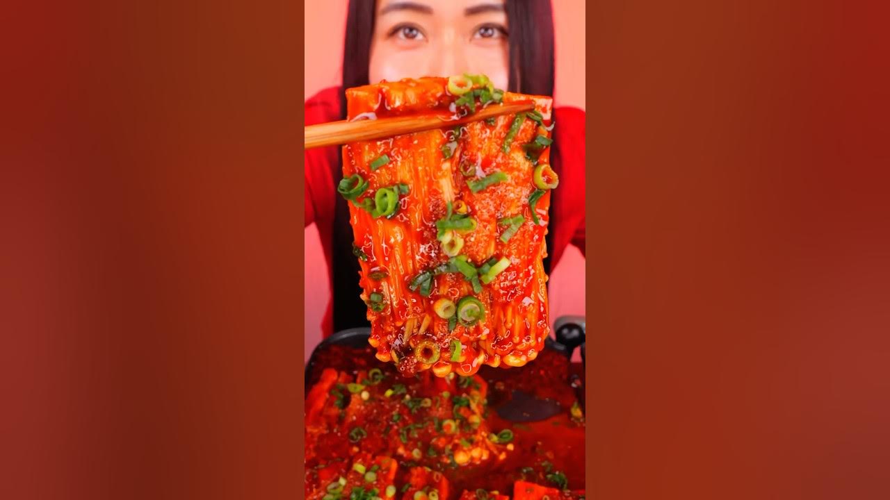 Let’s make spicy enoki mushroom🌶️🍄🟫 Let’s make spicy enoki mushroom🌶️🍄🟫