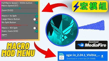 Agario Macro Mod Full Control New Updated Mod Menu + Zoom and Lag-Free iOS/Android